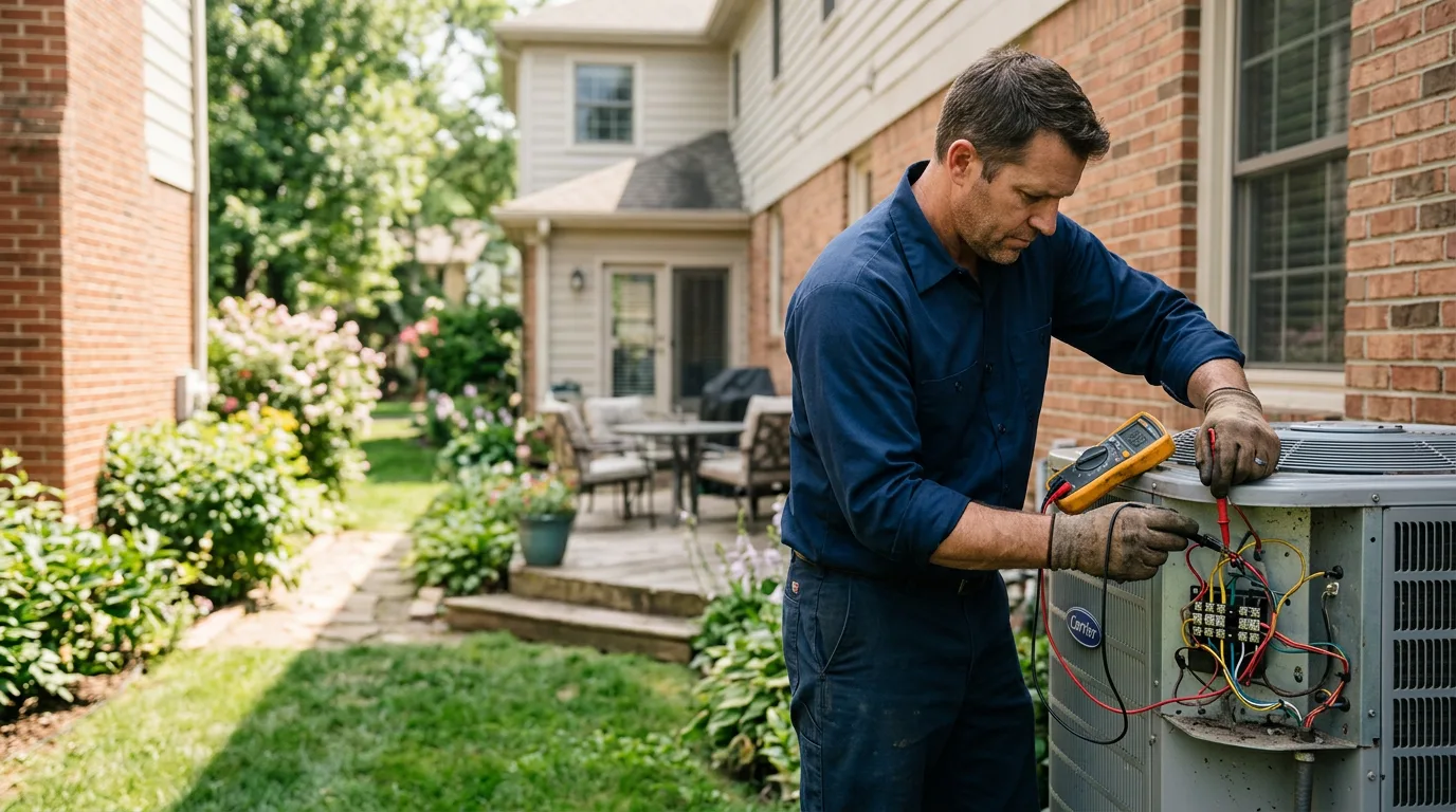HVAC technician working near Lawrence, MS